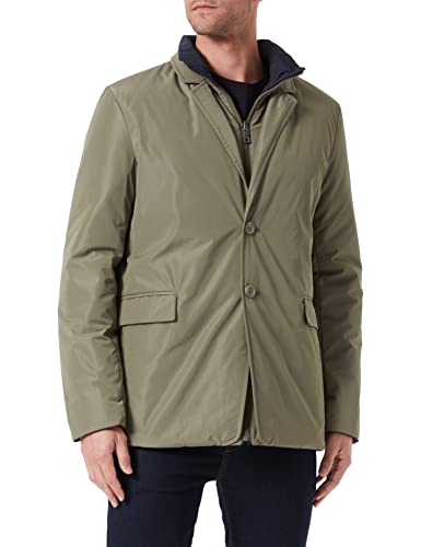Geox Męska kurtka M DOLOMIA Jacket, oliwkowa/Sky Captain, 50, Olivine/Sky Captain, 50