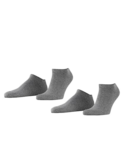 ESPRIT Mężczyźni Skarpety do trampek Basic Uni 2-Pack M SN Bawełna krótkie jednokolorowe 2 Pak, Szary (Light Grey Melange 3390), 43-46