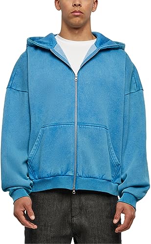 Urban Classics Kurtka męska Heavy Sand Washed 90's Zip Hoody royal S, Royal, S