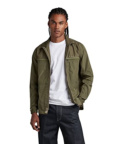 G-STAR RAW Męska kurtka z tkaniny Mix Overshirt, Zielony (Shadow Olive D22935-a790-b230), XXL
