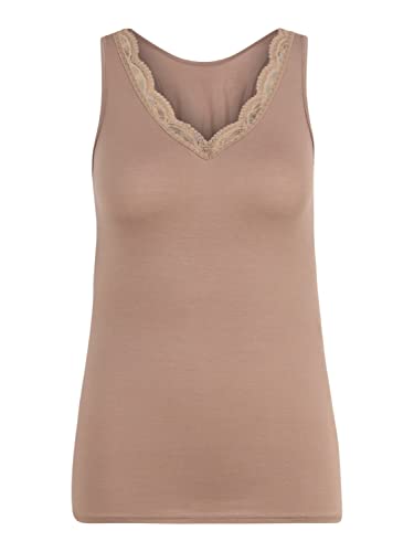 Schiesser Damski Top Na Ramiączkach, Brązowy, 42