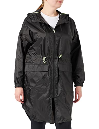 Urban Classics Damska kurtka damska przezroczysta Light Parka, Black/Electriclime, M