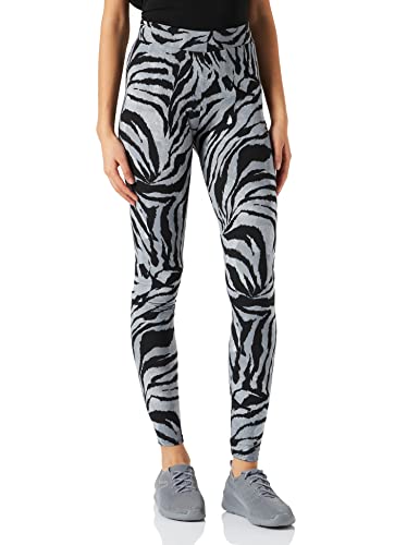 Urban Classics Damskie miękkie legginsy AOP damskie, Blackzebra, 4XL