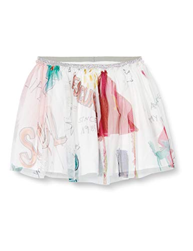 Desigual Fal_Pierre Spódnica dla dziewczynek, Biały, 5-6 años