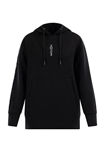 Hootomi damska bluza z kapturem, duży rozmiar, czarna, S, czarny, S