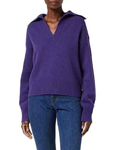 United Colors of Benetton Damski sweter Maglia Polo M/L 103MD3003, Viola 90U, M