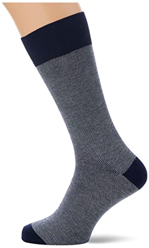 Hackett London Męskie skarpety Birdseye Texture, granatowy, S