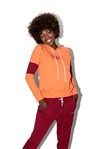 DITCHIL Damska bluza z kapturem Character Sweatshirt, Nektarine, 36
