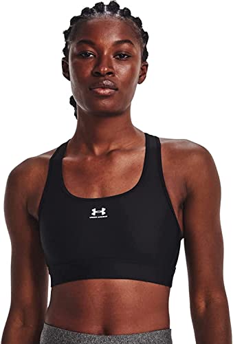 Under Armour Damski biustonosz UA HG Mid Padless, czarny, SM, Czarny, S-M