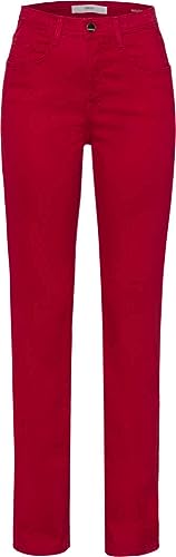 BRAX Damskie spodnie Carola wysokiej jakości bawełniane satynowe, Salsa, 31W / 32L