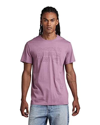 G-STAR RAW Męska koszulka z długim rękawem, purpurowa (Grapeade C506-D611), M, Purpur (Grapeade C506-d611), M