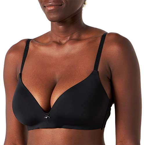 women'secret Damski biustonosz Lovely trójkąt z mikrofibry, biały, czarny, 80C, czarny, 80C