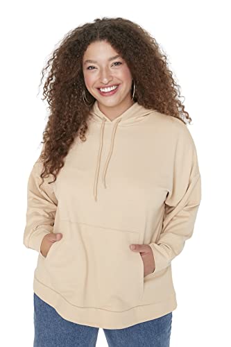 Trendyol Damska bluza TBBAW23AO00022/Vizon, kolor norek, XXL, Kolor norek