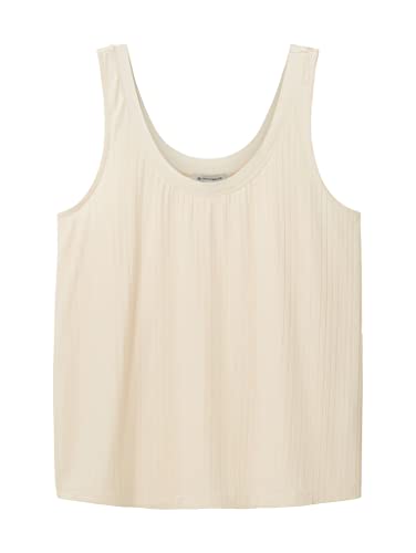 TOM TAILOR Damski 1036795 Top, 31649-Ivory ecru, M, 31649 – kość słoniowa ecru, M