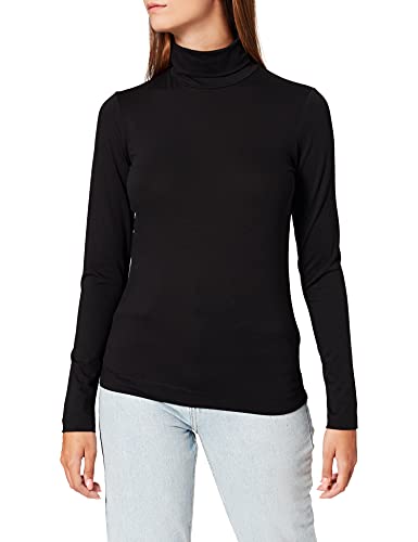 GANT Damski sweter Slim Ls Turtleneck, czarny, M