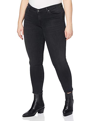 7 For All Mankind Jeansy damskie Pyper Crop, Czarny, S