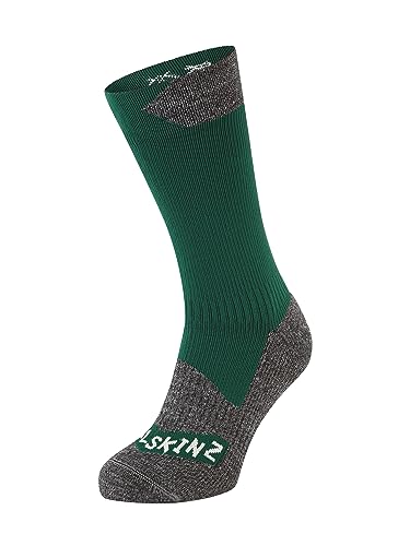 SEALSKINZ Raynham wodoodporne skarpety średniej długości na każdą pogodę, Morski/szary Marl, X-Large