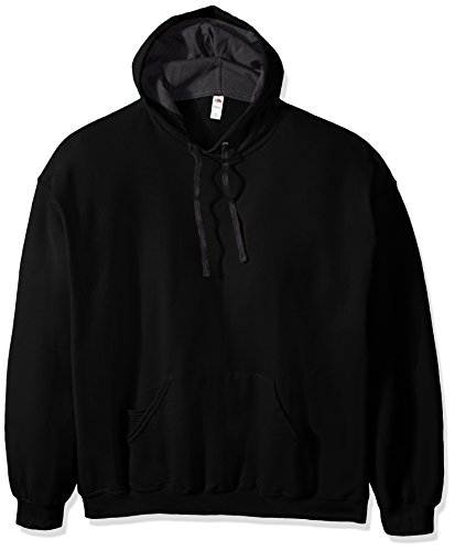 Fruit of the Loom Męska bluza z kapturem i kapturem Sofspun, Sweter – czarny, L
