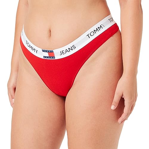 Tommy Jeans Stringi damskie (rozmiar zewnętrzny), Głęboki karmazynowy, XL duże rozmiary