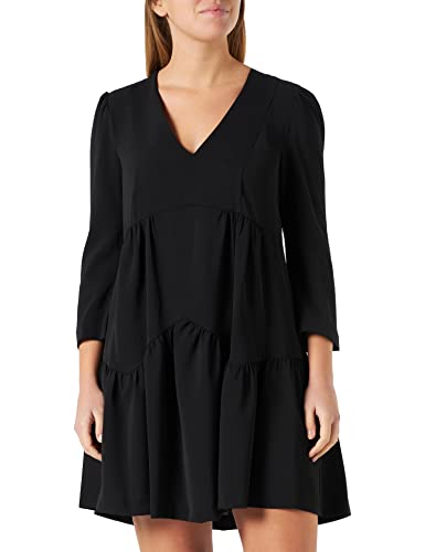 Sisley Damska sukienka 46CVLV02D, czarna 100, 48 (DE)