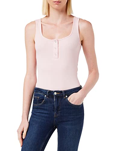 VERO MODA Damska koszulka Vmnatasha Sl Placket Top Noos Tanktop, Parfait Pink, M