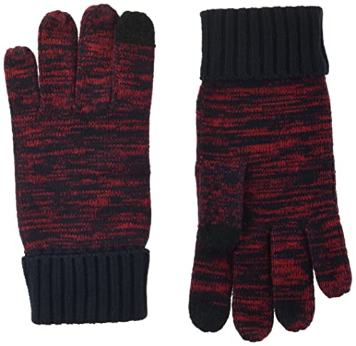TOM TAILOR Męskie Rękawiczki 1027566, 25419 - Navy Red Mouliné, S/M