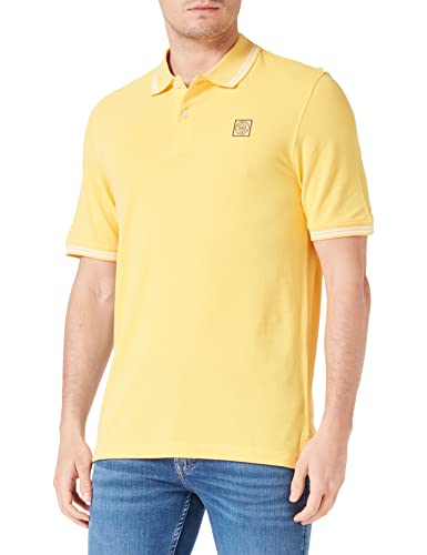 bugatti Męska koszula polo, żółta-620, regularna 8150-35001, Żółty - 620, XL