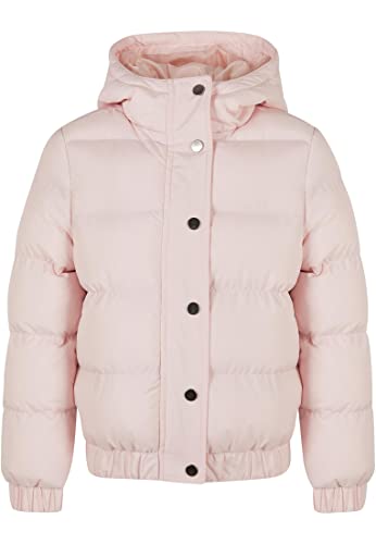 Urban Classics Dziewczęca kurtka puchowa z kapturem, kurtka zimowa, z podszewką, kurtka puchowa dostępna w 2 kolorach, rozmiary 110/116-158/164, Rosa, 110/116 cm