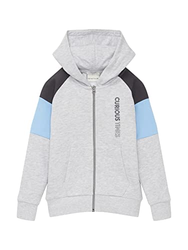TOM TAILOR Chłopcy Bluza dziecięca 1033099, 15398 - Light Stone Grey Melange, 92-98
