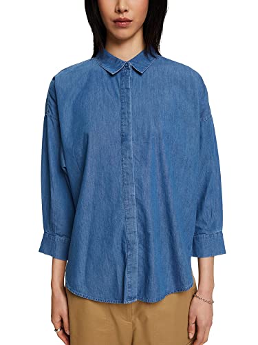 ESPRIT Collection Koszula damska, 902-Niebieski M Wash, XL