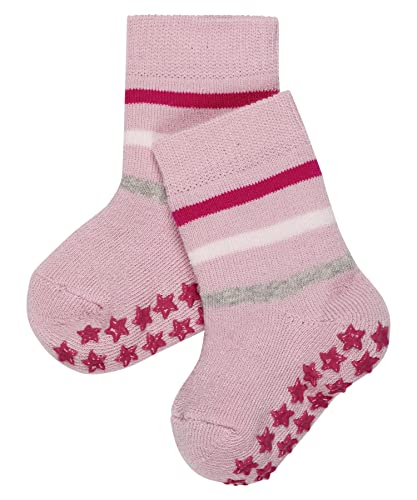 FALKE Uniseks - niemowlęta Kapcie Multi Stripe B HP Bawełna antypoślizgowe 1 Para, Różowy (Thulit 8663), 74-80 (6-12 miesiące)