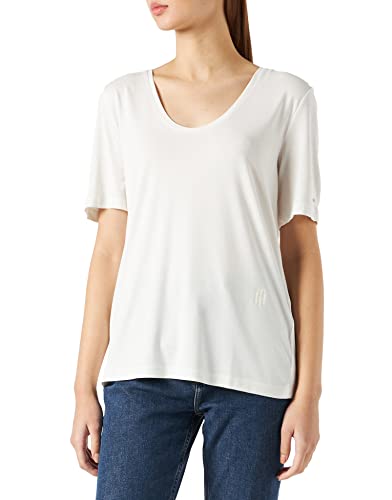 Tommy Hilfiger Damska koszula z modalu Scoop-nk Ss, Ecru, M