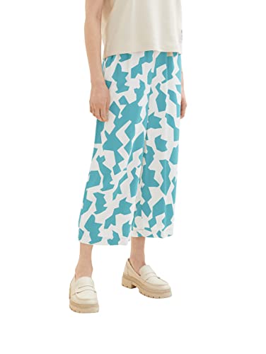 TOM TAILOR Damskie spodnie 1036866, 32146-petrol Big Abstract Design, 44/26L, 32146 - Petrol Big Abstract Design, 44W / 26L