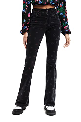 Desigual Damskie spodnie na co dzień, Schwarz, 38
