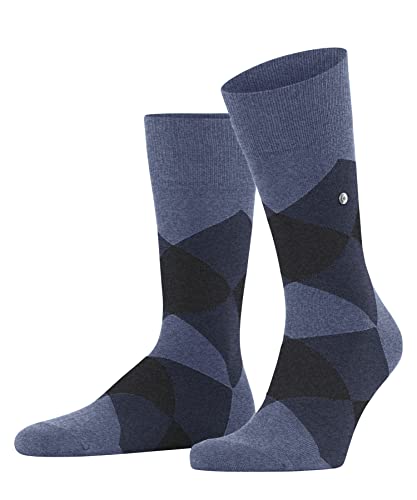 Burlington Mężczyźni Skarpety Clyde M SO Organiczna Bawełna z wzorem 1 Para, Niebieski (Light Jeans 6662), 40-46
