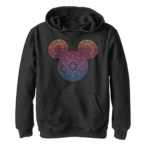 Disney Chłopięca bluza z kapturem Mickey Mandala Fill, Czarny, XL