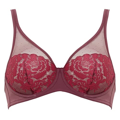 Maison Lejaby Fleur Ikat Biustonosz, Bordowy, 100D Kobiety, Bordowy, 85D