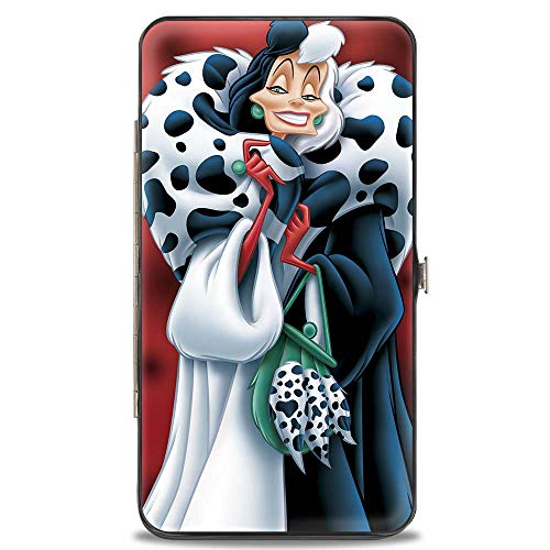 Klamra w dół - portfel - zapinany na klamrę portfel - 101 dalmatyńczycy Cruella damski