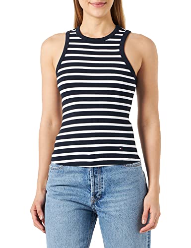 Tommy Hilfiger Damskie inne dzianinowe topy, Brenton Stp/Biały/Pustynne Niebo, S