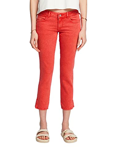 edc by ESPRIT Damskie spodnie 043CC1B317, 870/CORAL ORANGE, 26/28, 870 / Coral Orange, 26W / 28L