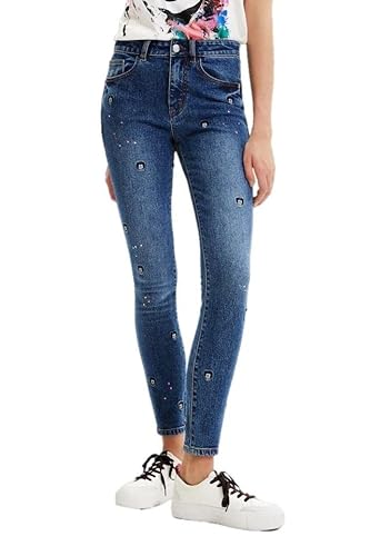 Desigual Damskie spodnie na co dzień, niebieski, 44