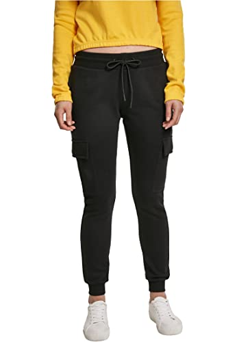 Urban Classics Damskie spodnie do joggingu spodnie cargo spodnie sportowe, czarny (Black 00007), 4XL