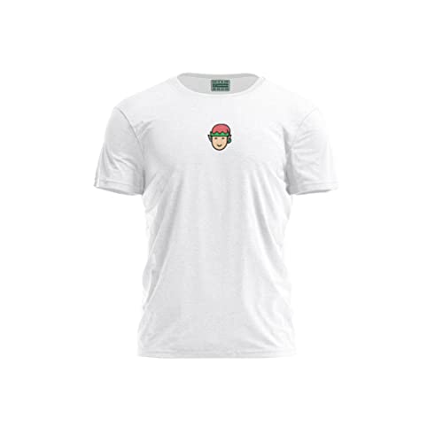 Bona Basics, Męski T-shirt z cyfrowym nadrukiem,% 100 bawełna, biały, na co dzień, męski top, rozmiar: L, biały, L