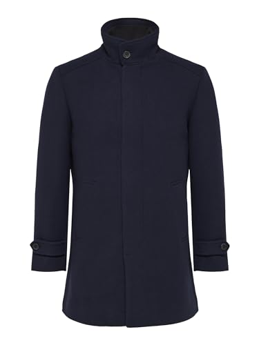 SELETED HOMME Slhreuben Wool Coat Noos męski krótki płaszcz, niebieski, M