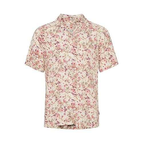 CASUAL FRIDAY Męska koszula CFAnton 0073 SS RC AOP Flower Shirt Koszula, 114201/Ecru, S, 114201/ecru, S