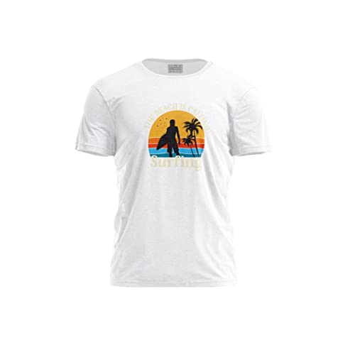 Green Fish, T-shirt męski z nadrukiem cyfrowym,% 100 bawełna, biały, swobodny, męski top, rozmiar: M, biały, M