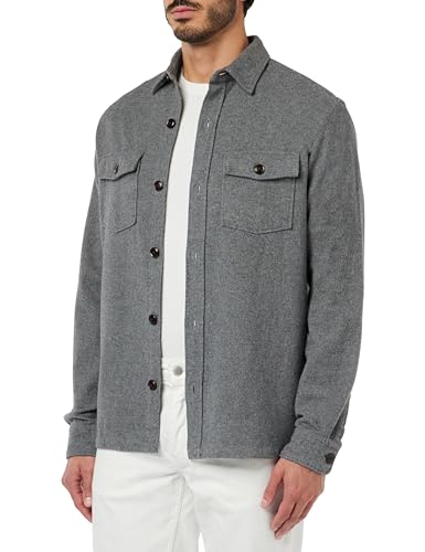 bugatti Męska koszula rekreacyjna, rękaw 1:1, szary-250, XL