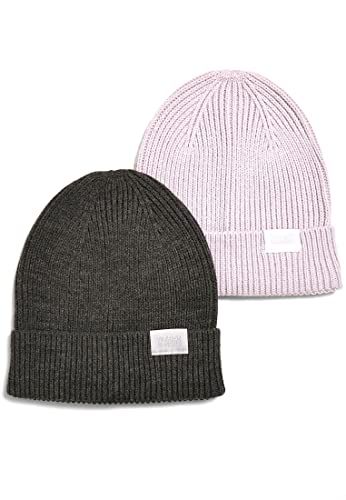 Urban Classics Unisex Acrylic 2-pak czapka beanie, szary (heathergrey/softlilac), jeden rozmiar