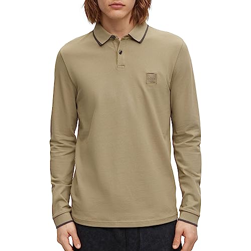 BOSS Męska koszulka z długim rękawem, Light/Pastel Green336, XXL