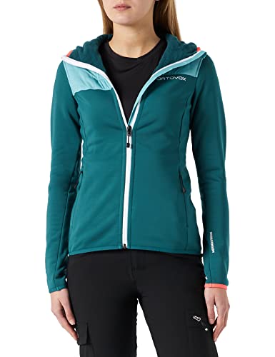 Ortovox Damska bluza z kapturem Polar Plus, Pacific Green, S, pacyfikowy zielony, S